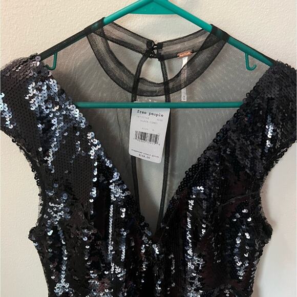 Free People Dance Til Dawn Sequin Mini Dress Size Medium - Picture 6 of 9